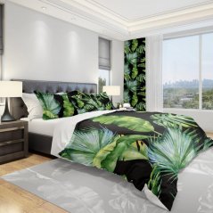 Lenjerie de pat modernă cu un model de frunze