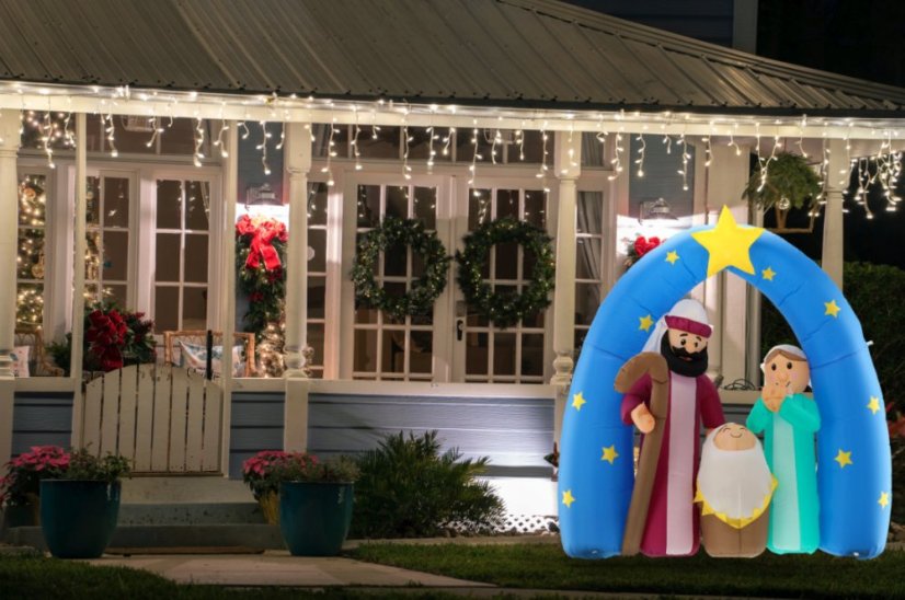 Nafukovací betlehem s LED osvetlením 180 cm