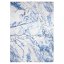 Semplice tappeto bianco e blu con motivo astratto