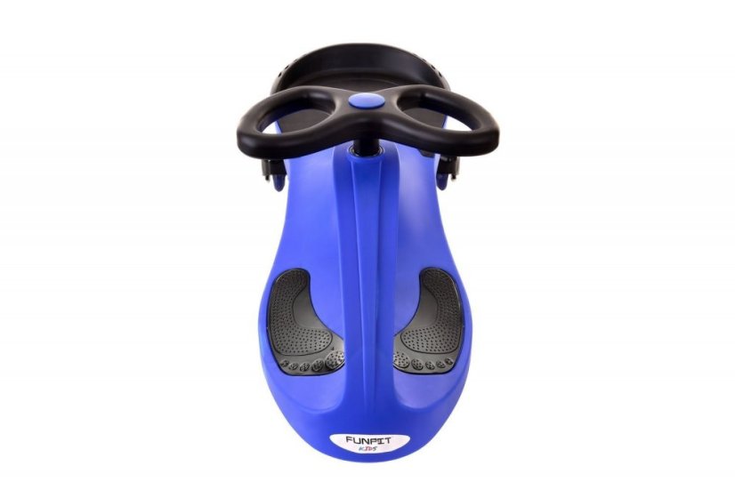 Kék színű gravitációs futóbicikli