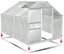 Polycarbonat-Gewächshaus 380 cm x 190 cm x195 cm - 7,22m2 Polycarbonat-Gewächshaus 380 cm x 190 cm x195 cm - 7,22m2