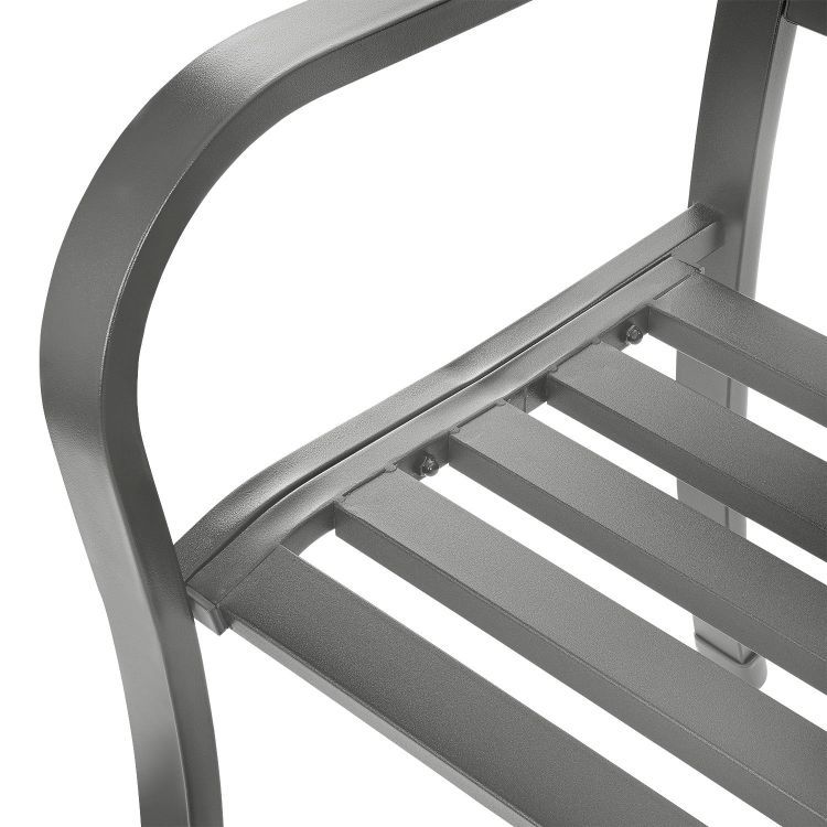 Aluminijasta vrtna klop 125 x 53 x 77 cm