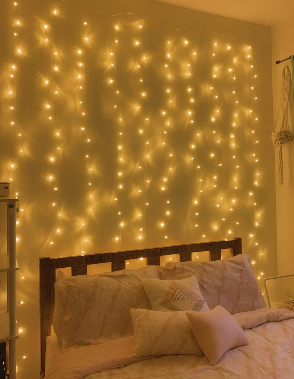 LED svjetlosna zavjesa 3x3 m - 300 LED dioda - toplo bijela - USB - uređenje interijera