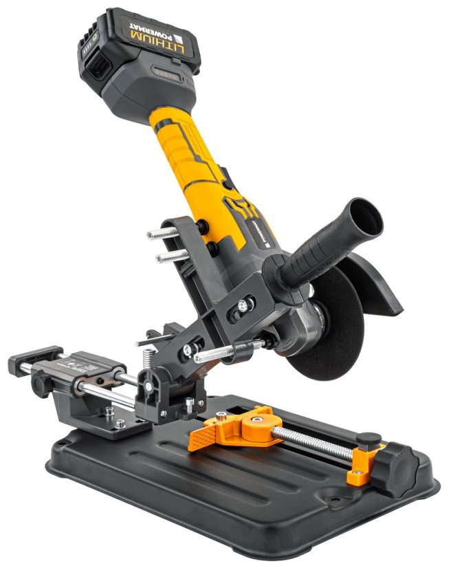 Stojan na uhlovú brúsku s nastaviteľným uhlom rezu 0–45°