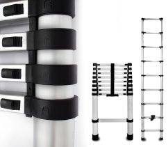 Aluminijske teleskopske ljestve 9 stepenica 125 kg