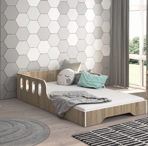 Detská posteľ MALU 160 x 80 cm v dekore dub sonoma
