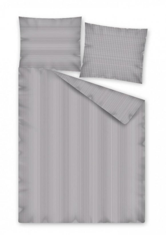 Sivé posteľné obliečky v rozmere 160x200cm