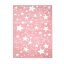 Krásny koberec s hviezdičkami ružovej farby