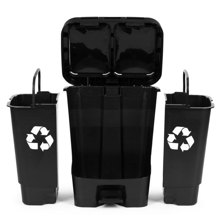 Hulladékválogató tartály 40 l - fekete