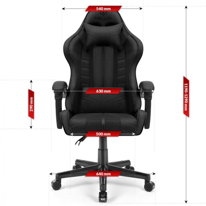 Scaun de gaming negru 1004 BLACK