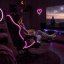 Gaming-Stuhl mit LED-Beleuchtung, Fußstütze und Fernbedienung – 6 Beleuchtungsfarben