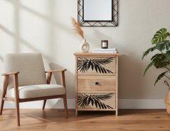 Kommode ZOFIA mit 3 Schubladen - Boho-Design, 40 x 29 x 58 cm
