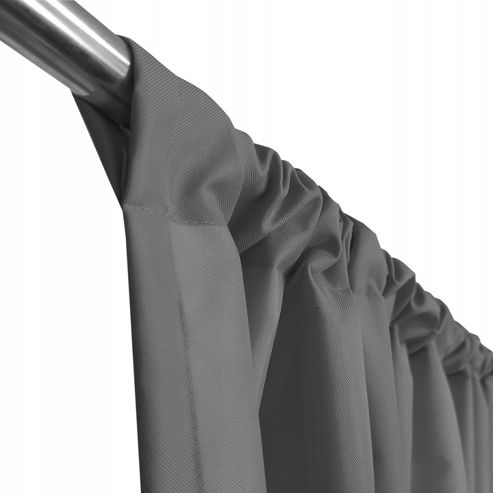 Závesy do záhradného altánku tmavo sivej farby