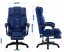 Sedia ergonomica da ufficio HC-1031 con poggiapiedi - blu