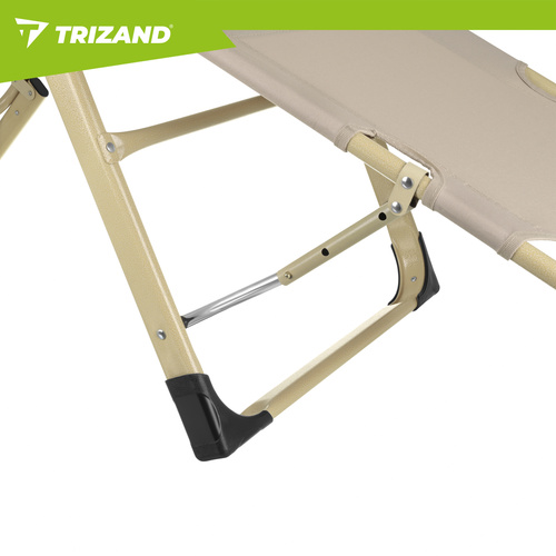 Összecsukható kerti, strandfotel párnával és fejtámlával - arany színű kivitelben