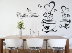 Adesivo murale per la cucina per l'ora del caffè