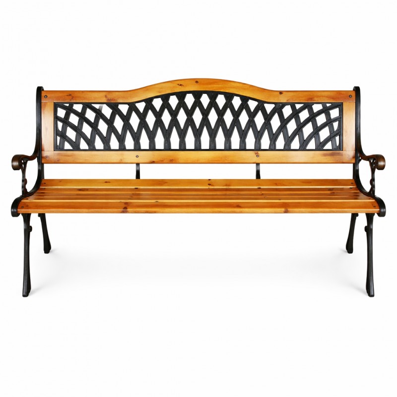 Odolná zahradní lavice s opěradlem 125 x 52 x 77 cm