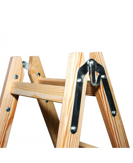 Drevený dvojdielny rebrík 2 x 6 s nosnosťou 150 kg