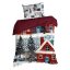 Vánoční bavlněné ložní prádlo se zimní krajinou