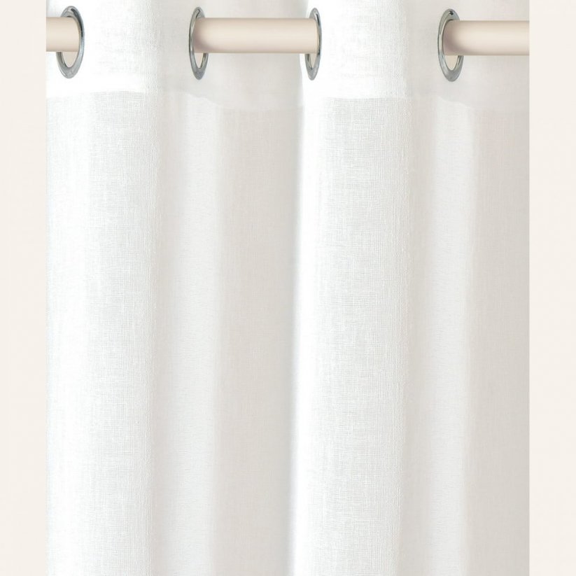 Biela záclona Sensia so zavesením na priechodky 400 x 250 cm