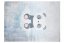 Kinderteppich mit einem niedlichen Panda auf einer Wolke
