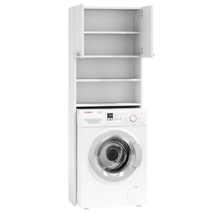 Mobile da bagno sopra la lavatrice - bianco