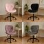 Scaun pivotant de birou ergonomic - catifea - Culoare: Violet