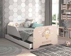 Otroška postelja MIKI 160 x 80 cm z motivom samoroga