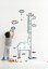 Bájos magasságmérő falimatrica, Zsiráf 170 x 79 cm