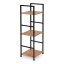 Moderní regál 80 cm se 3 policemi dřevo / kov