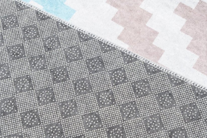 Trendiger Teppich mit buntem geometrischem Muster - Die Größe des Teppichs: Breite: 140 cm | Länge: 200 cm