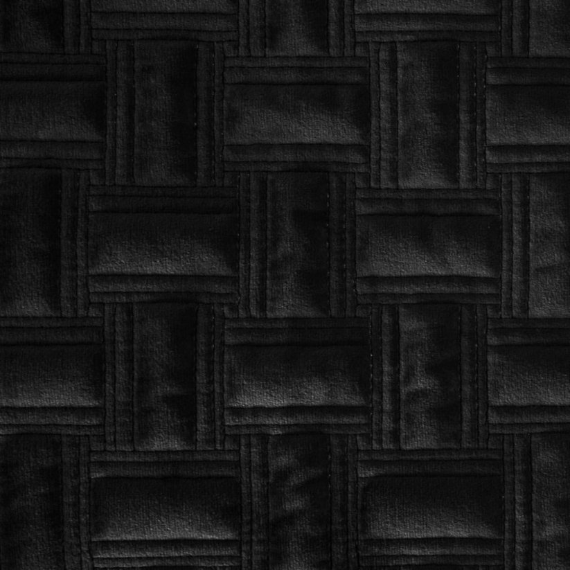 Cuvertură de pat din catifea neagră, cu un design care nu se demodează