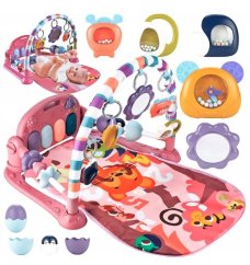 Babajátszó takaró - játékokkal, fénnyel és dallamokkal ellátott oktató szőnyeg babáknak