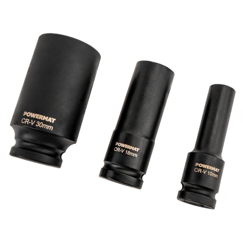Sada rázových uťahovákov HEX 1/2" 10–38 mm 20 ks
