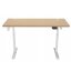 Elektrický výškovo nastaviteľný stôl 72 - 117 cm - jelša, biela