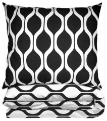 Baumwollbettwäsche Renforce - schwarz-weißes geometrisches Muster