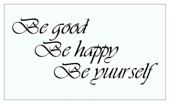 Adesivo da parete BE GOOD, BE HAPPY, BE YOURSELF