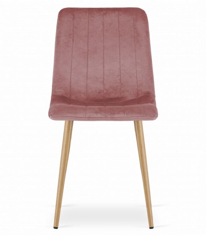 Set od 4 stolice od ružičastog baršuna LAVA