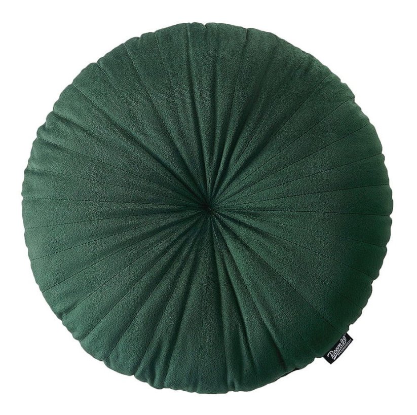 Rustikálny zelený dekoratívny okrúhly vankúš 45 cm 