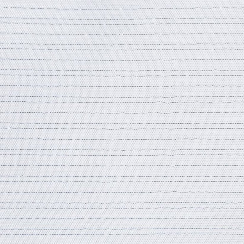 Weißer Deko-Vorhang mit silbernen Nähten 140 x 250 cm