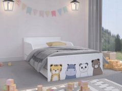 Hochwertiges Kinderbett mit Märchentieren 180 x 90 cm