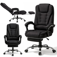 Kancelářská židle BOSS s podnožkou - černá látka