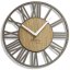 Schlichte graue Wanduhr im Holzdesign