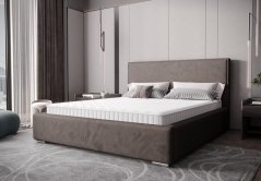 Nadčasová čalouněná postel v minimalistickém designu v šedé barvě 180 x 200 cm