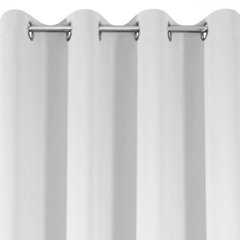 Kvalitný zatemňovací záves na kruhy bielej farby - Rozmer: Dĺžka: 175 cm