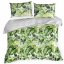 Bavlnené posteľné obliečky s exotickým motívom zelenej farby