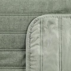 Gesteppte Tagesdecke mit Leinenstruktur in mint