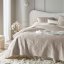 Velours beige Tagesdecke Feel 220 x 240 cm