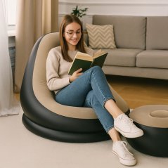 Napuhujuća relax fotelja s osloncem za noge