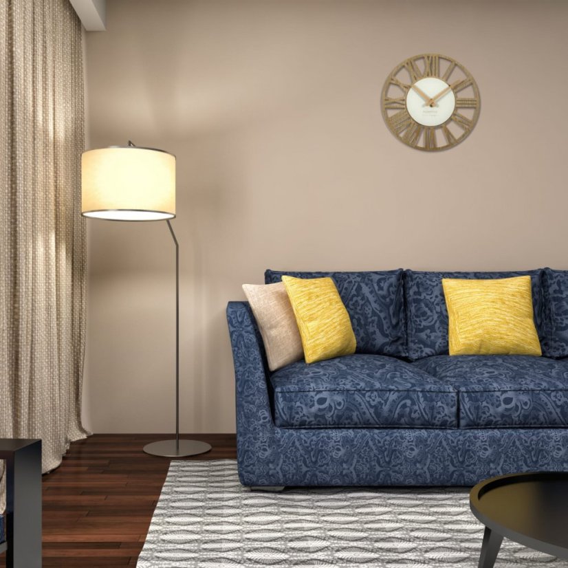 Jednoduché nástěnné hodiny v dřevěném designu